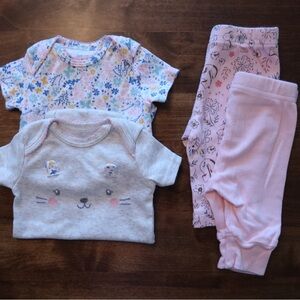 Carter's Just One You Baby Outfit Bundle Set with Floral and Animal Patterns